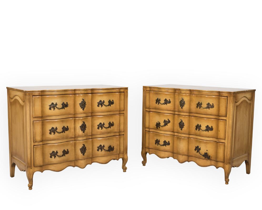 Pair French Provincial Bachelor Chests (1 of 2)