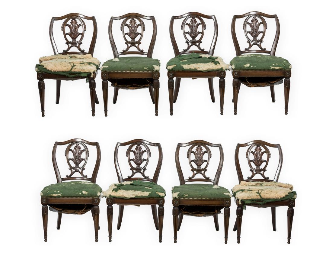 Mahogany Fern Back Dining Chairs - Eight (1 of 6)