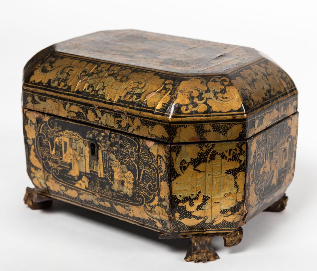 Oriental Lacquer Tea Caddy (1 of 5)