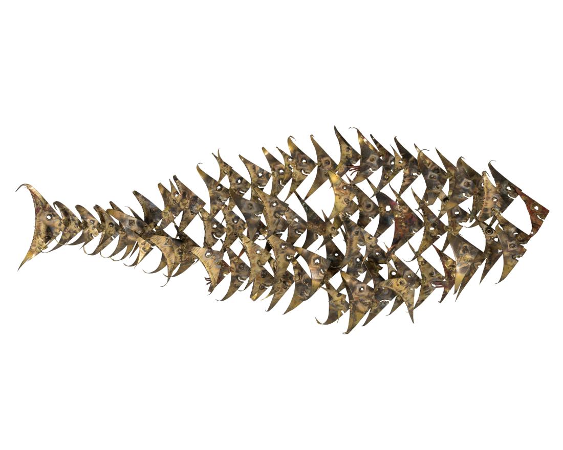 Large Brutalist Fish Wall Sculpture - Signed (1 of 3)