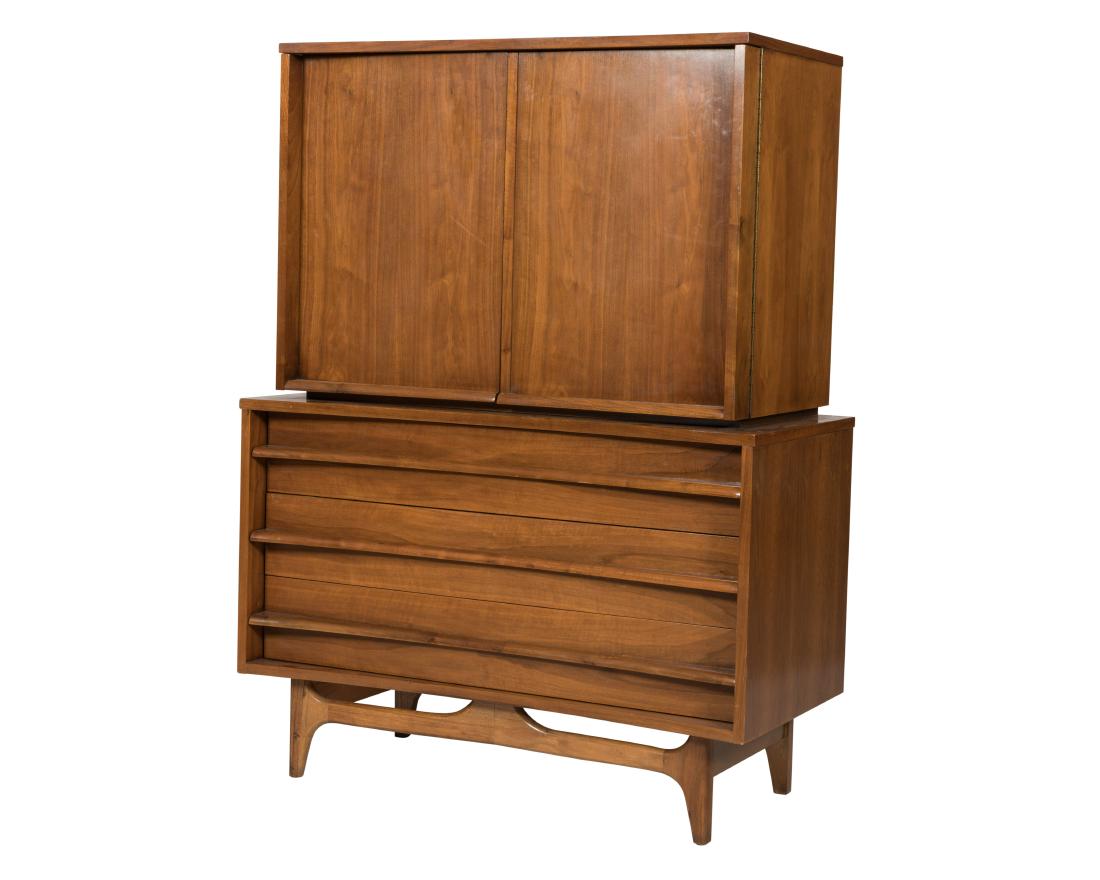 Walnut Concave Front Chifferobe (1 of 5)