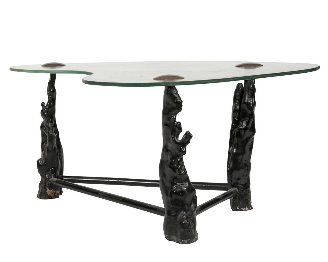 Oriental Kidney Glass Top Coffee Table (1 of 4)