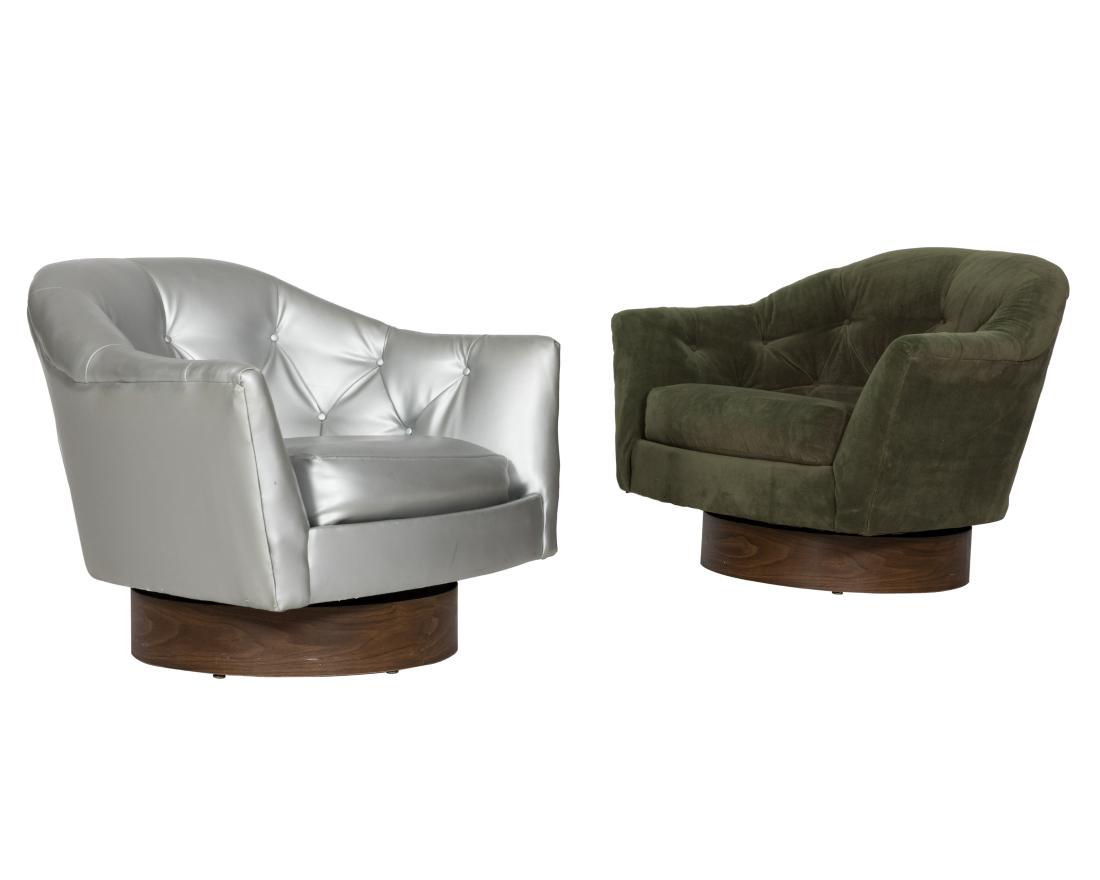 Pair Swivel Tub Chairs (1 of 4)