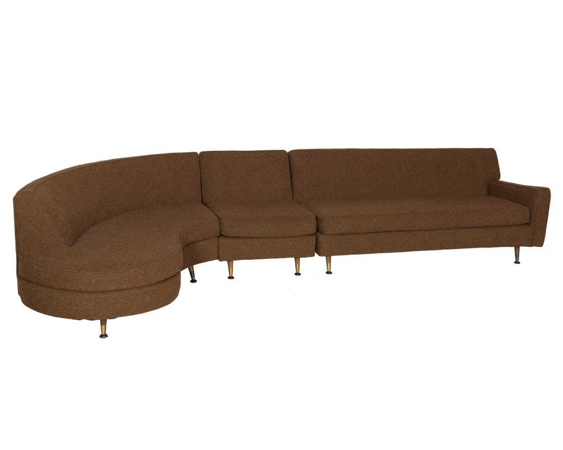 Mid Century Serpentine Sectional Sofa