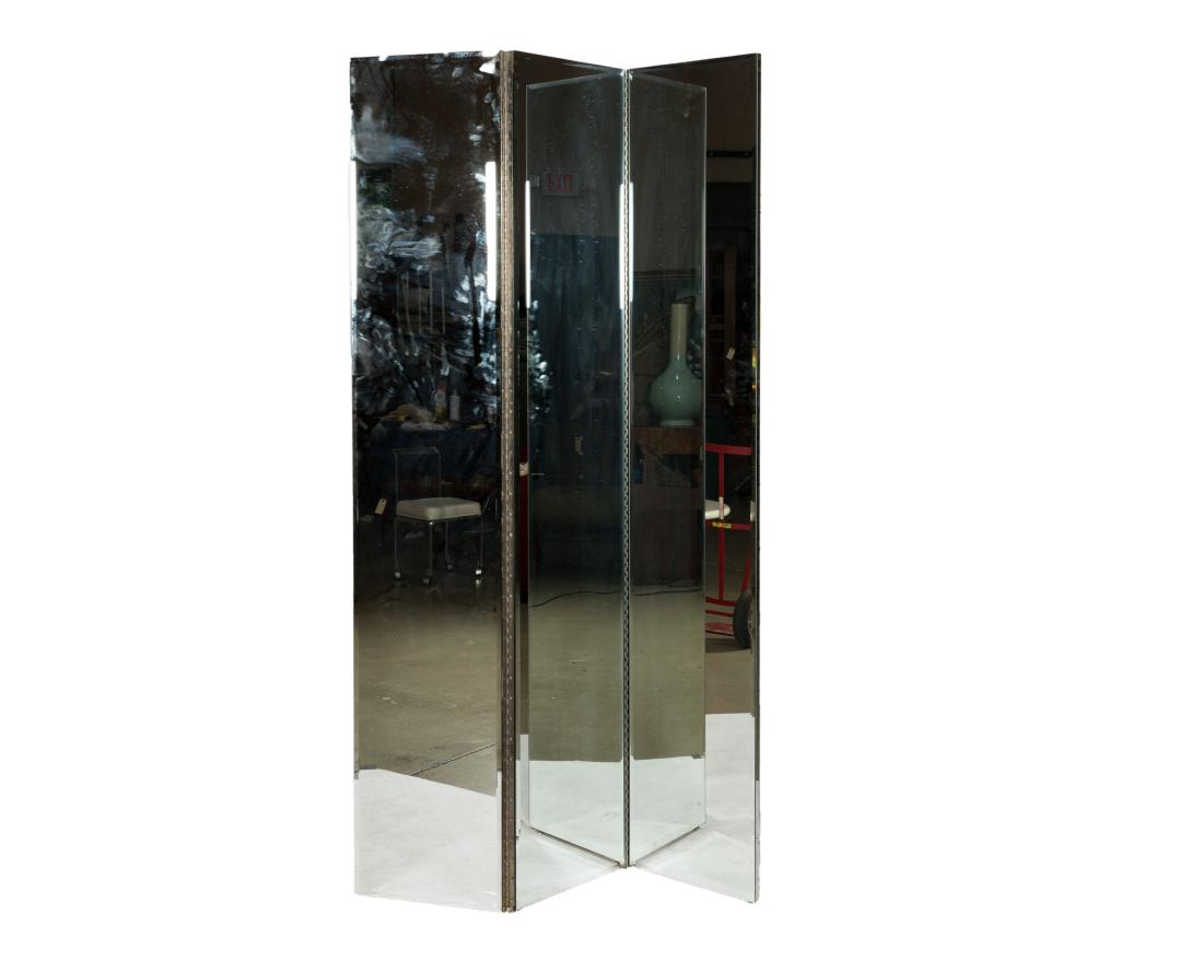 Three Panel Beveled Mirror Screen (1 of 2)