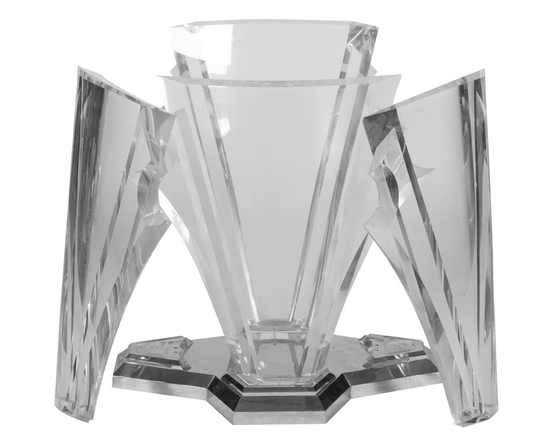 Bigelow Lucite, Glass and Chrome Dining Table (1 of 1)