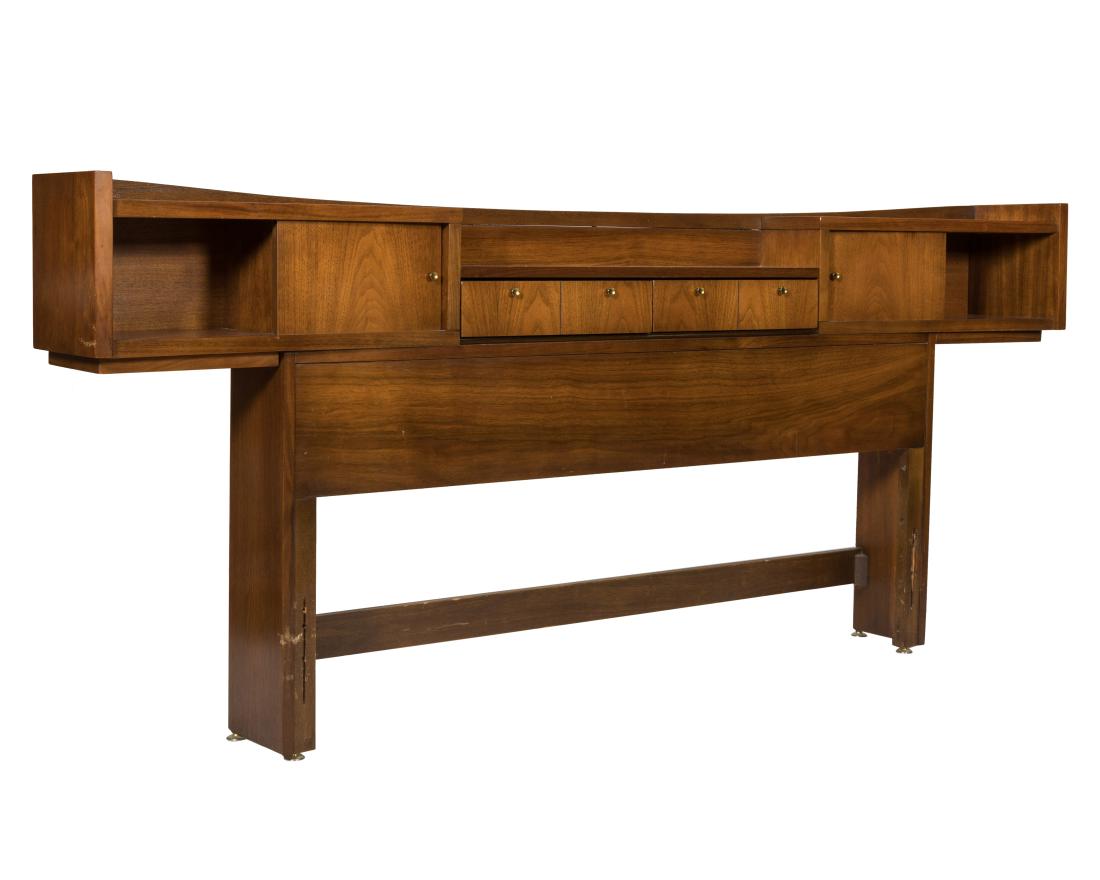 Kagan Style Headboard Unit: Description - A Kagan style headboard unit. Dimensions - 37" x 84" x 10"