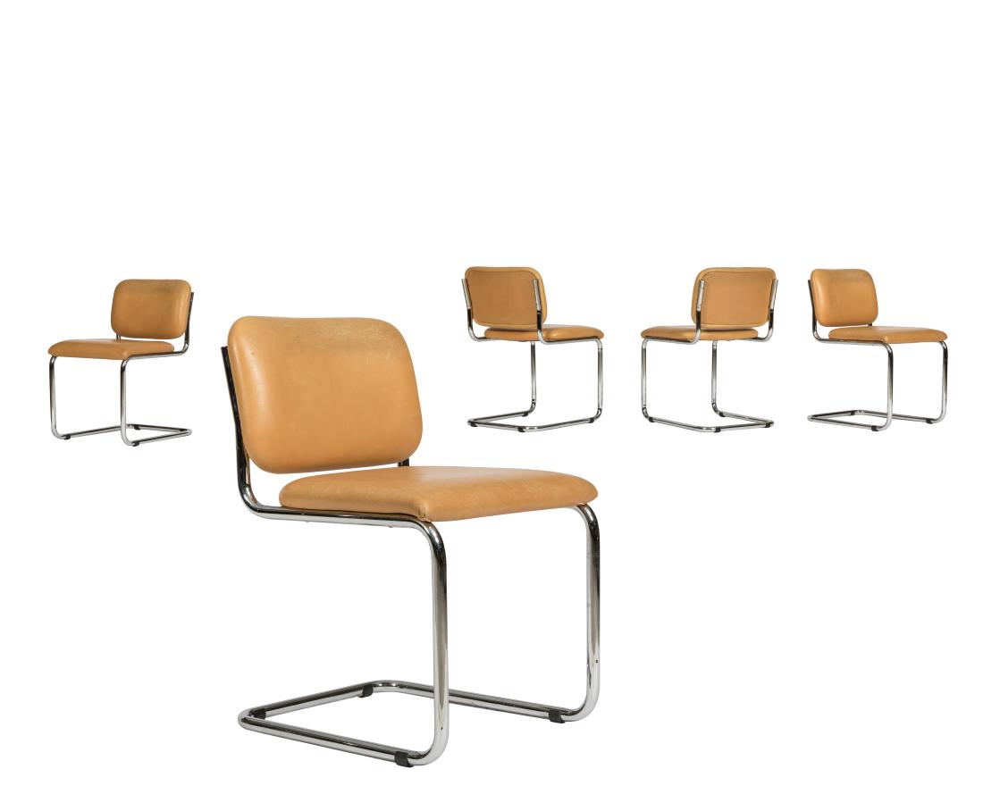 Six Chrome and Leather Chairs (1 of 4)