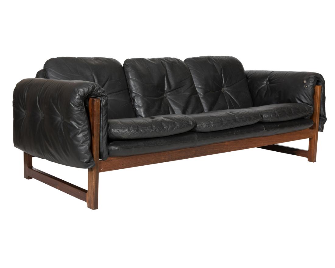 Danish Rosewood Leather Sofa (1 of 5)