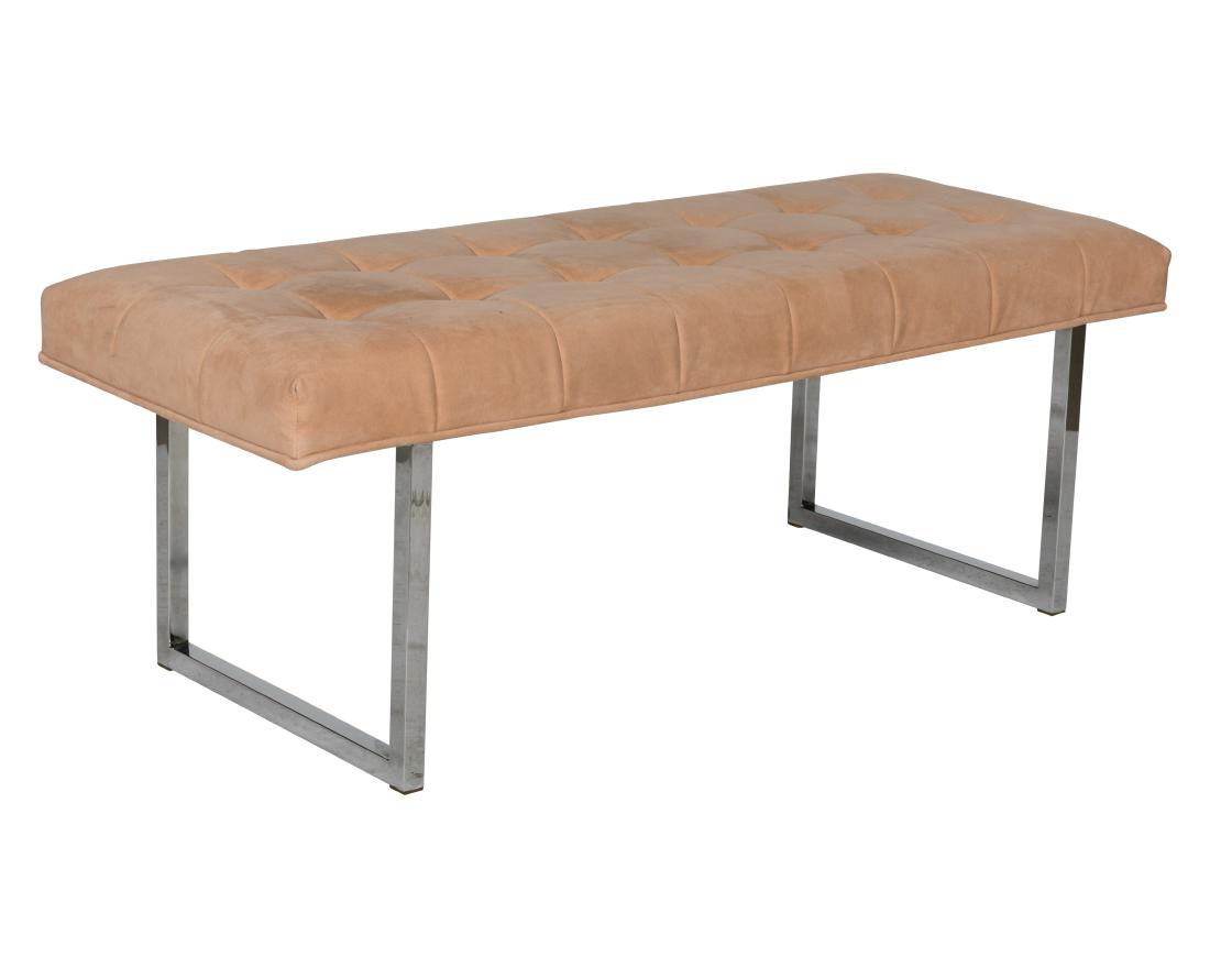 Milo Baughman Style Chrome Bench (1 of 1)