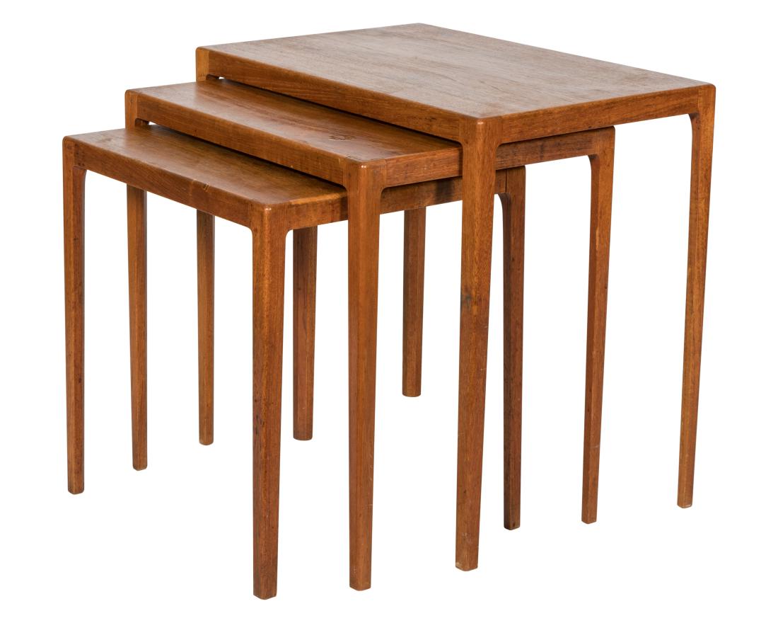 Nest Three Pontoppidan Denmark Tables - Signed (1 of 4)