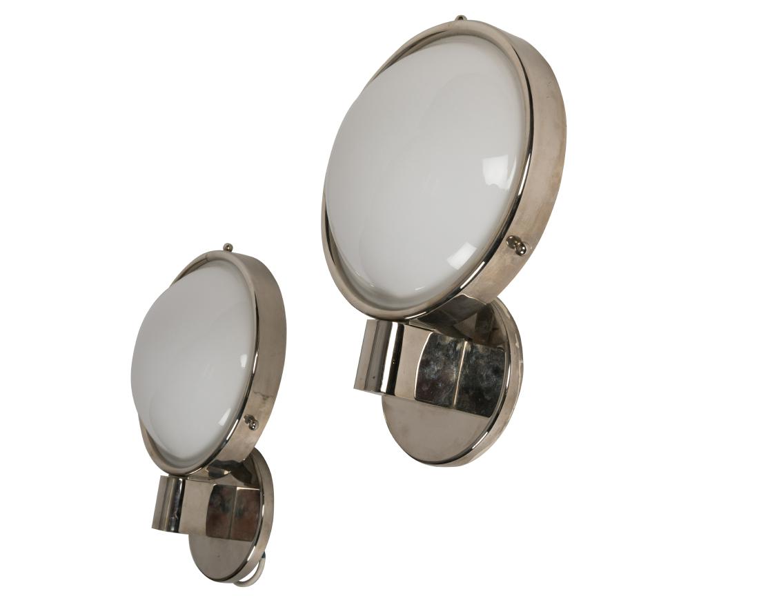 Pair Italian Chrome Wall Sconces (1 of 2)
