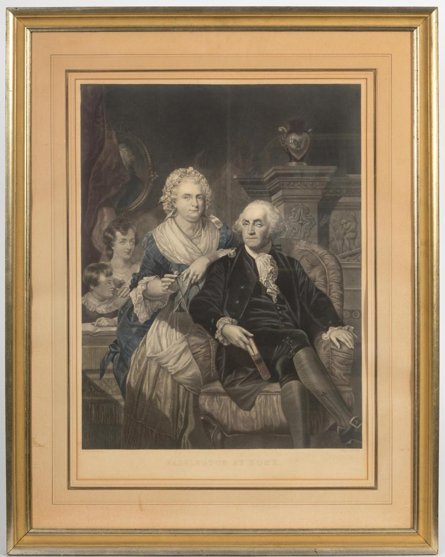 Hand Color Engraving - "George Washington" (1 of 4)