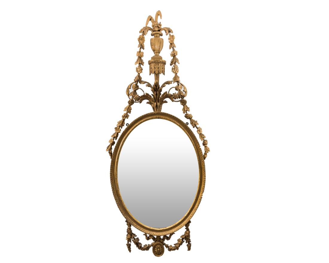 Adams Style Gold Leaf and Gesso Mirror (1 of 3)