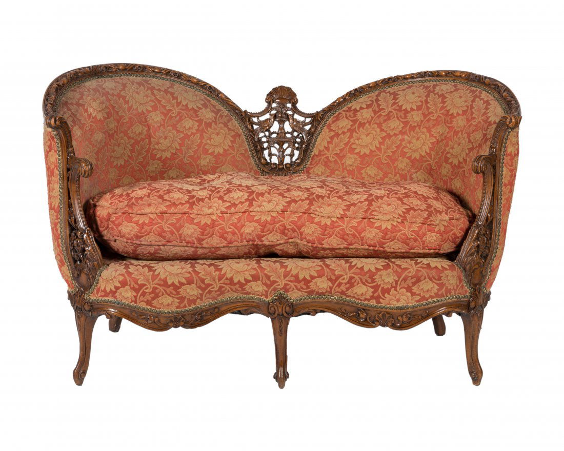 Carved French Love Seat (1 of 4)