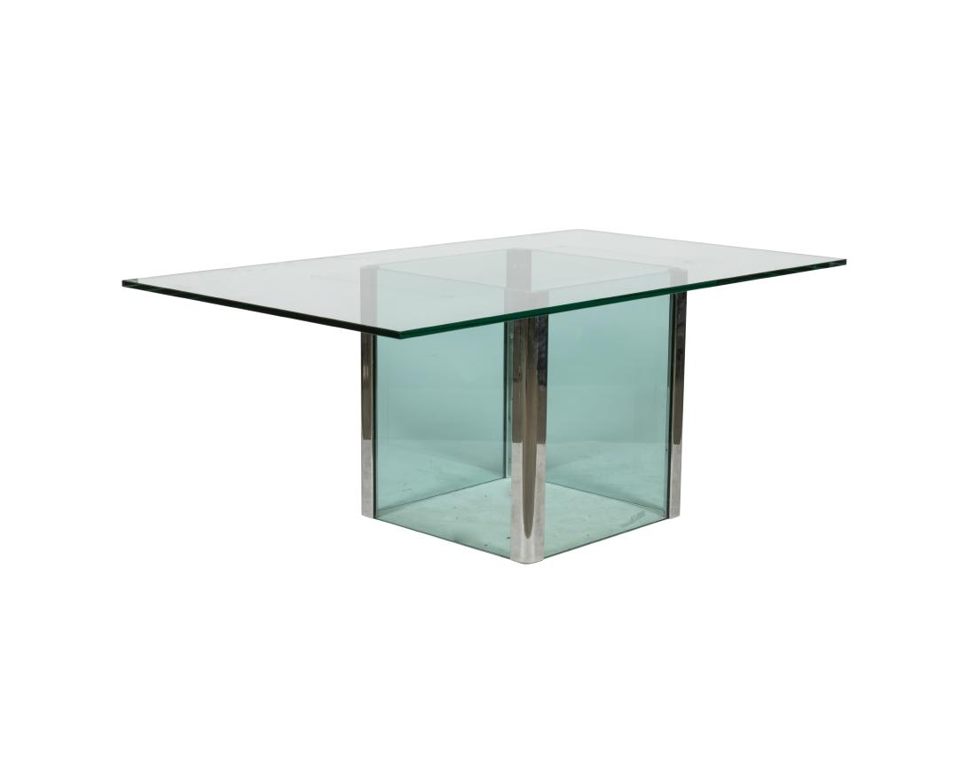 Pace Chrome and Glass Dining Table (1 of 3)