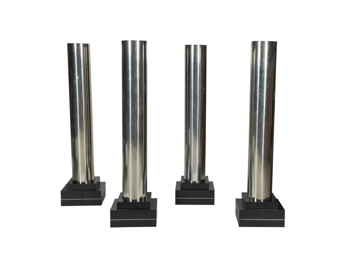 Stainless Steel Column Lamps on Bases (1 of 3)