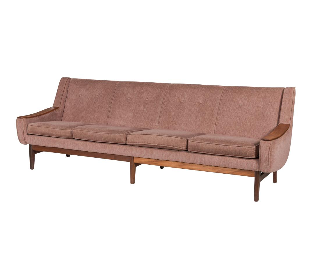 Danish Sofa with Teak Arm Rest (1 of 2)