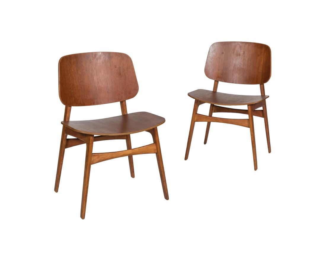 Danish Bentwood Teak Pair Chairs (1 of 6)