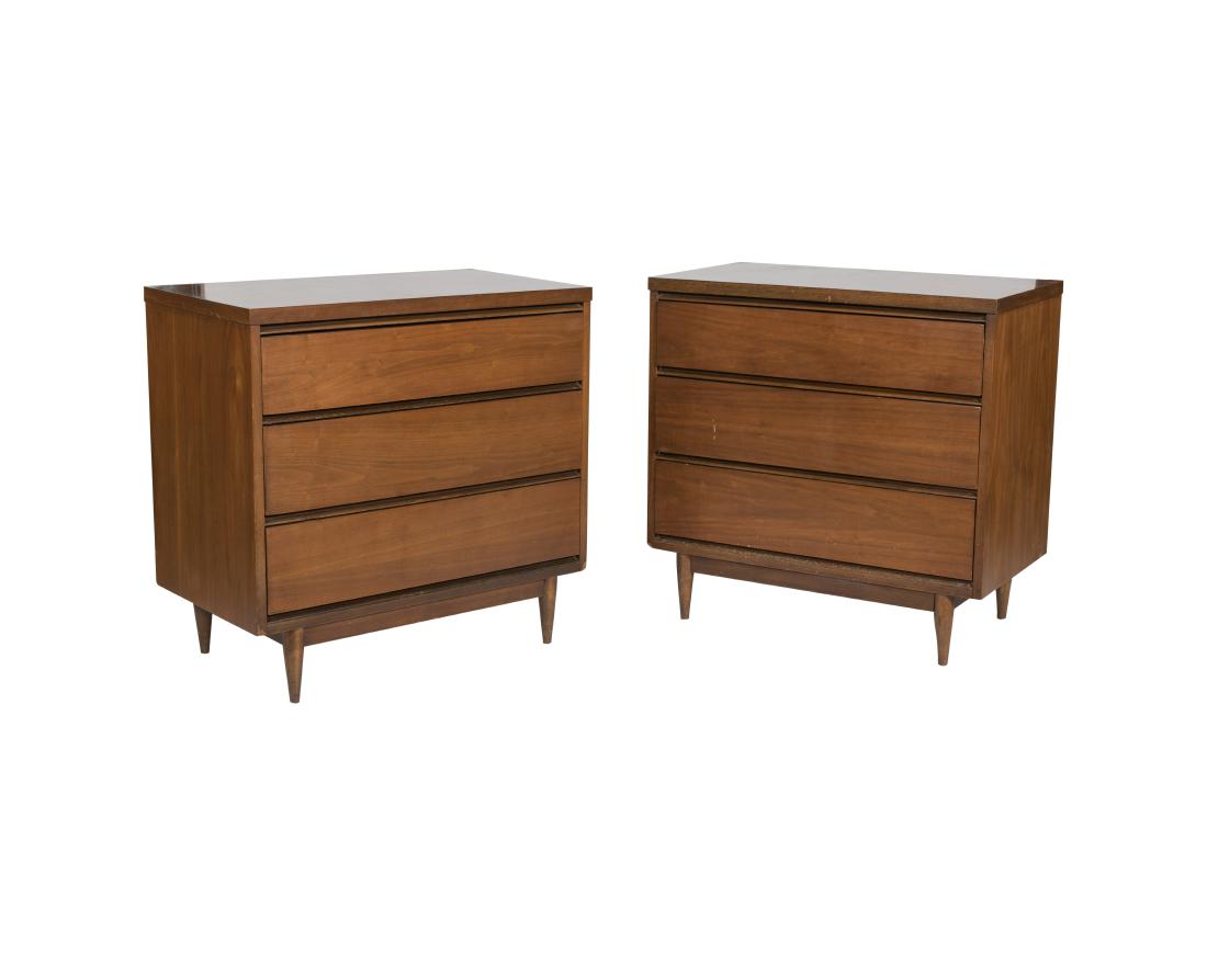 Pair Walnut Bachelors Chests (1 of 2)