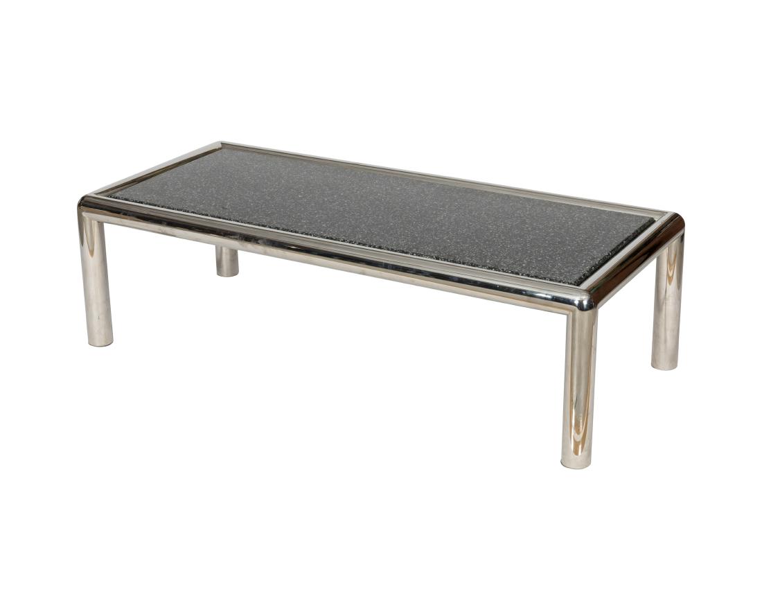 Tubular Chrome Coffee Table (1 of 2)