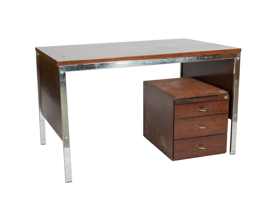 Jean Gillon by Italma Chrome and Rosewood Desk (1 of 4)