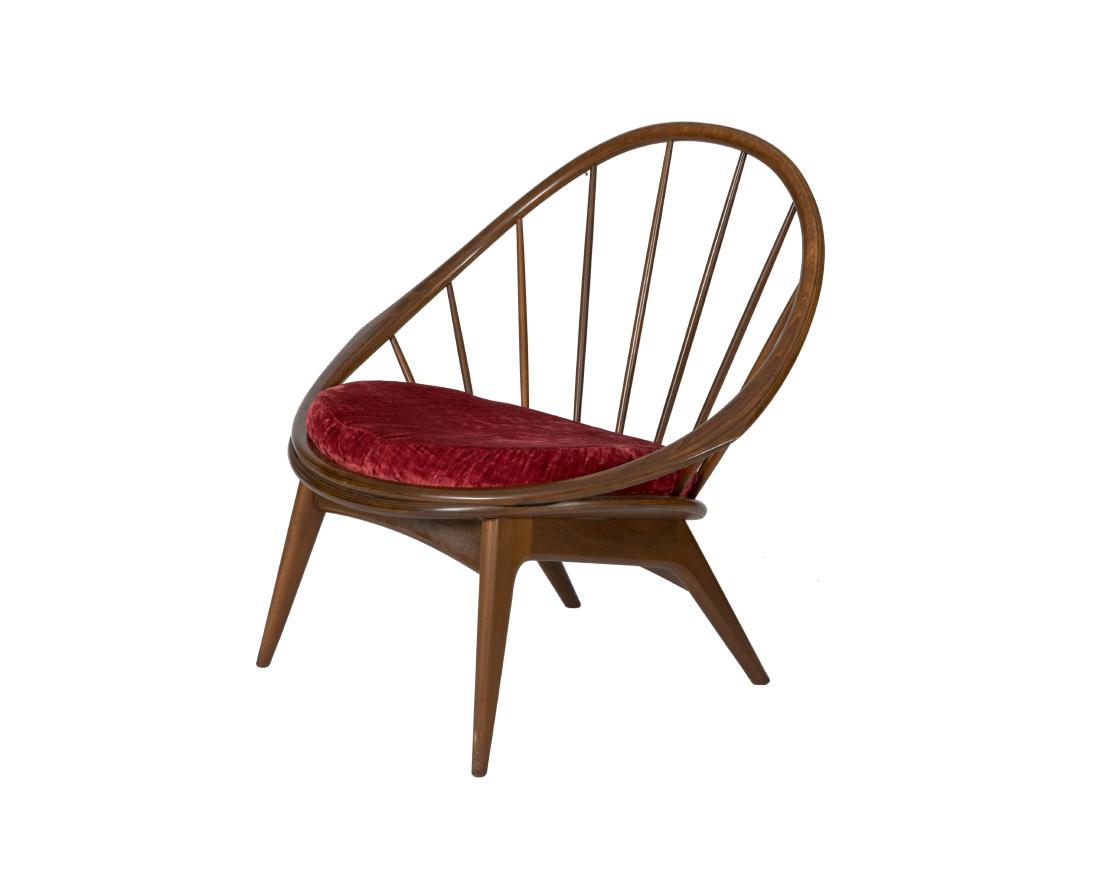 Kofod Larsen for Selig Hoop Chair: Description - A Kofod Larsen for Selig hoop chair. Dimensions - 32" x 33" x 28"