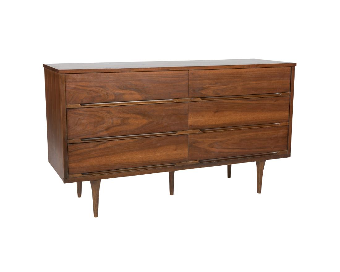 Mid Century Walnut Double Dresser (1 of 4)