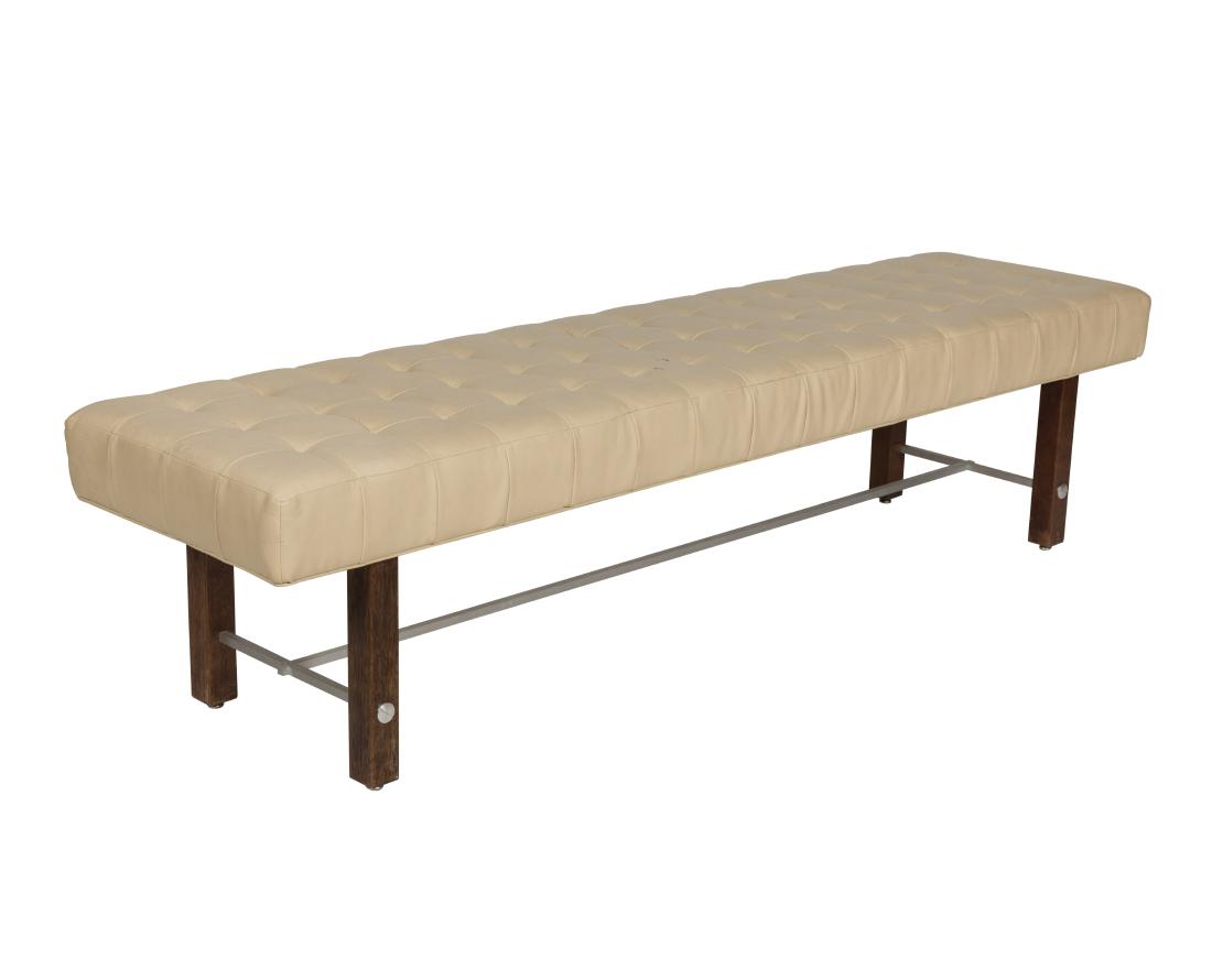 Established Lines Slatted Walnut Bench (1 of 2)