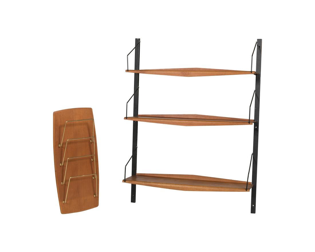 Teak Hanging Rack and Magazine Rack (1 of 3)