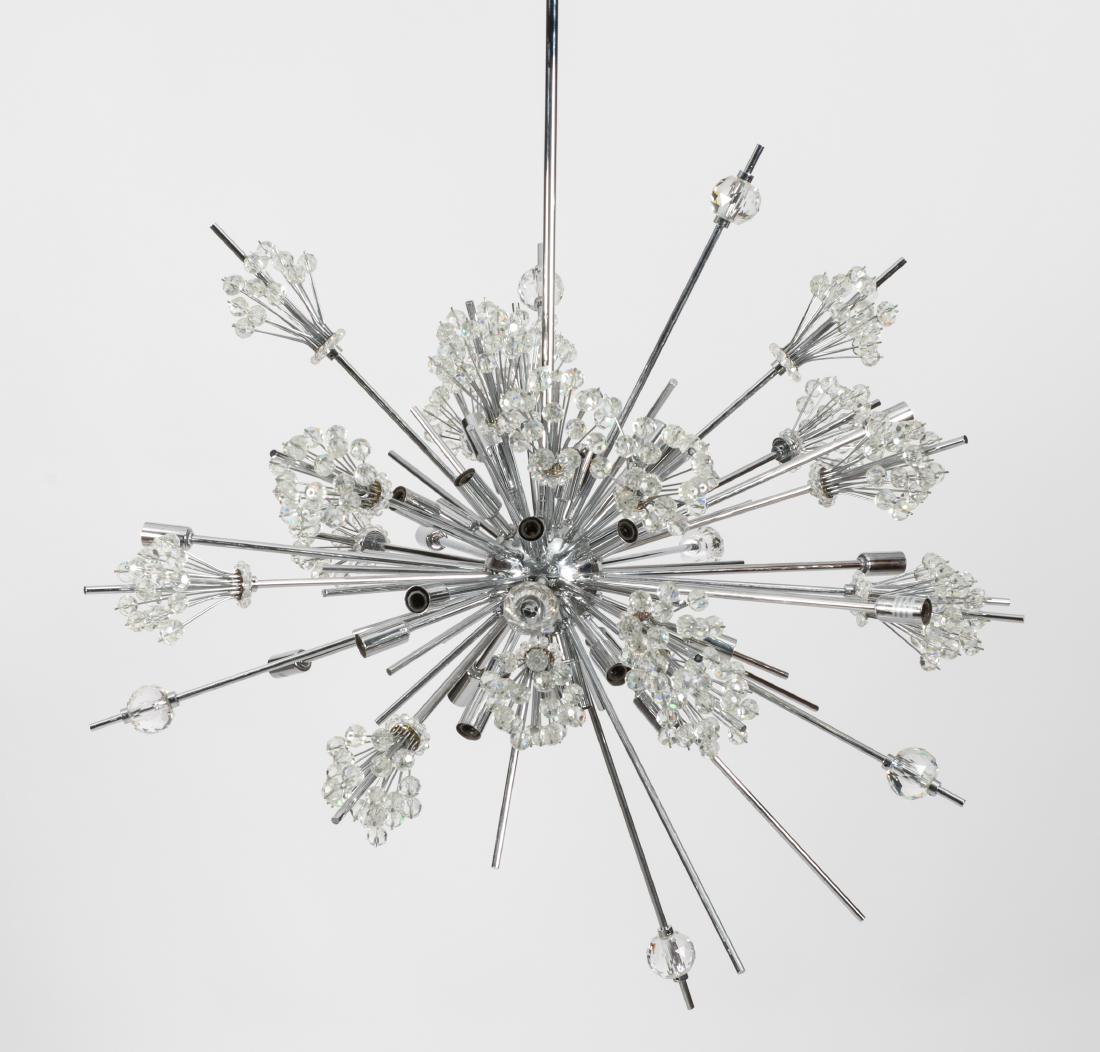 Sputnik Style Chrome and Crystal Chandelier (1 of 2)