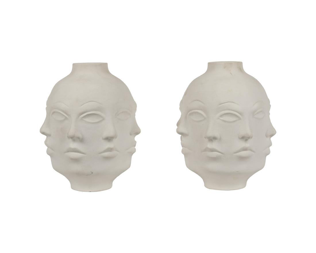 Fornasetti Style Pottery Lamp Bases (1 of 2)