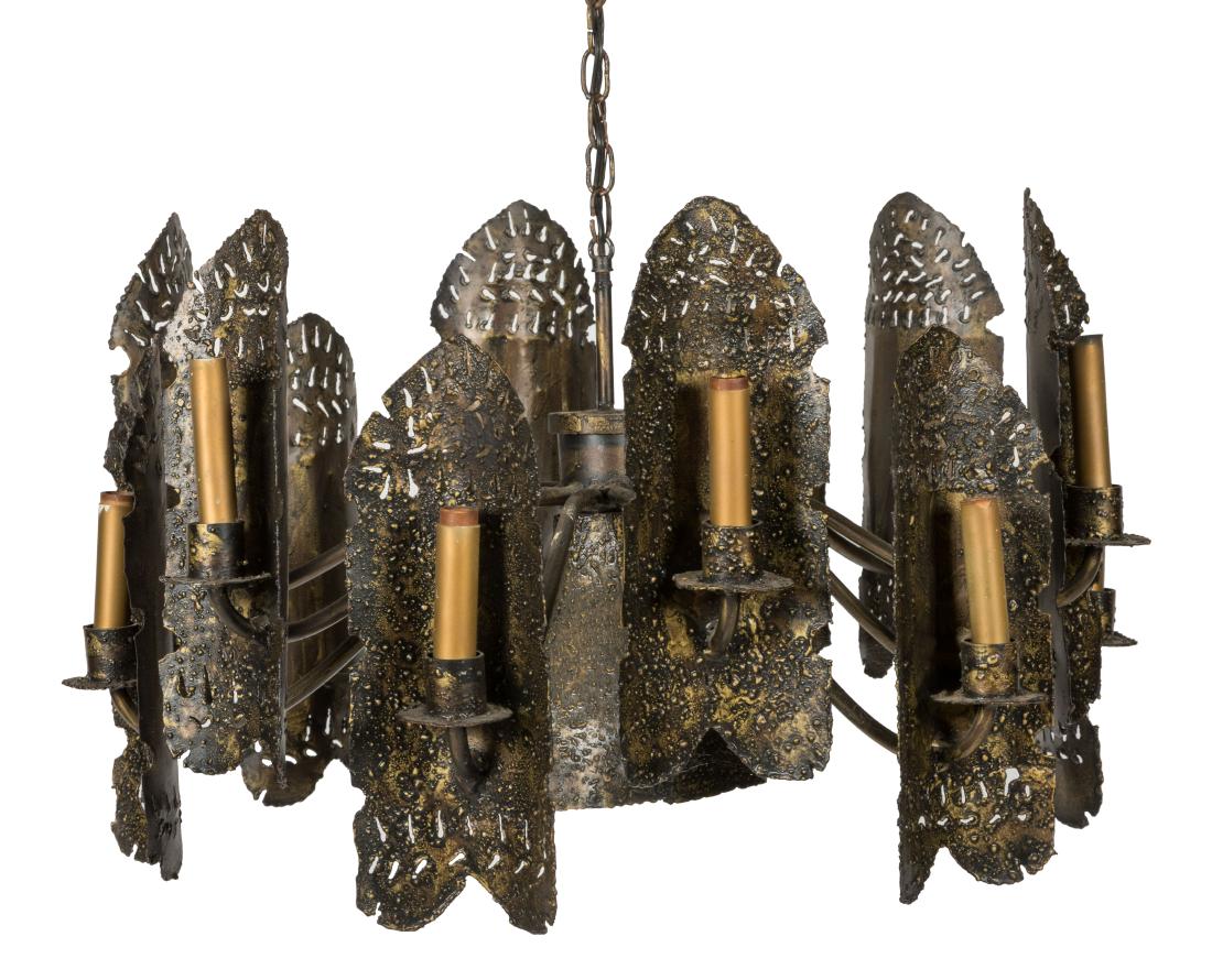 Brutalist Style Chandelier (1 of 2)