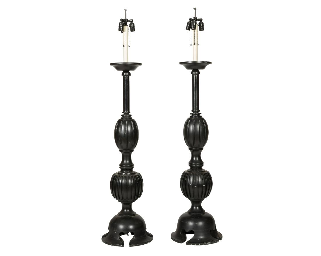 Pair Chinese Modern Baluster Floor Lamps (1 of 2)