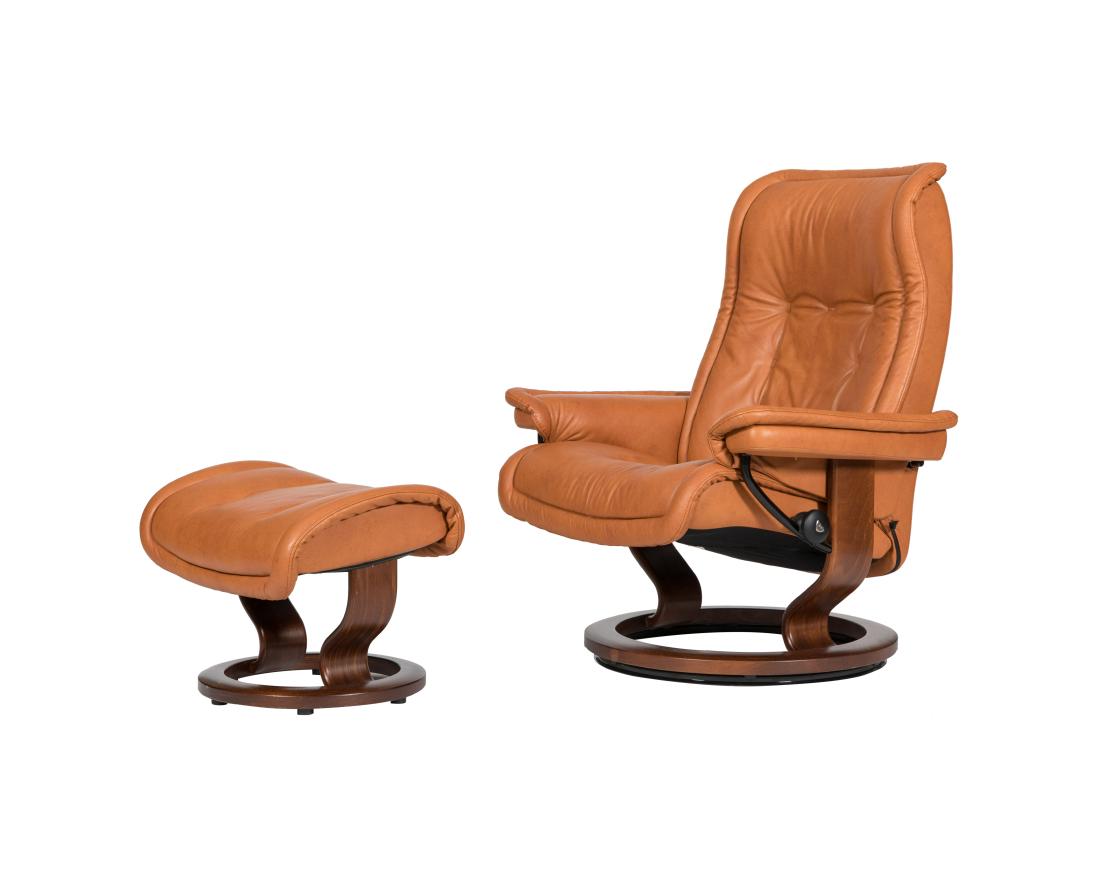 Ekornes Stressless Leather Chair and Ottoman (1 of 4)