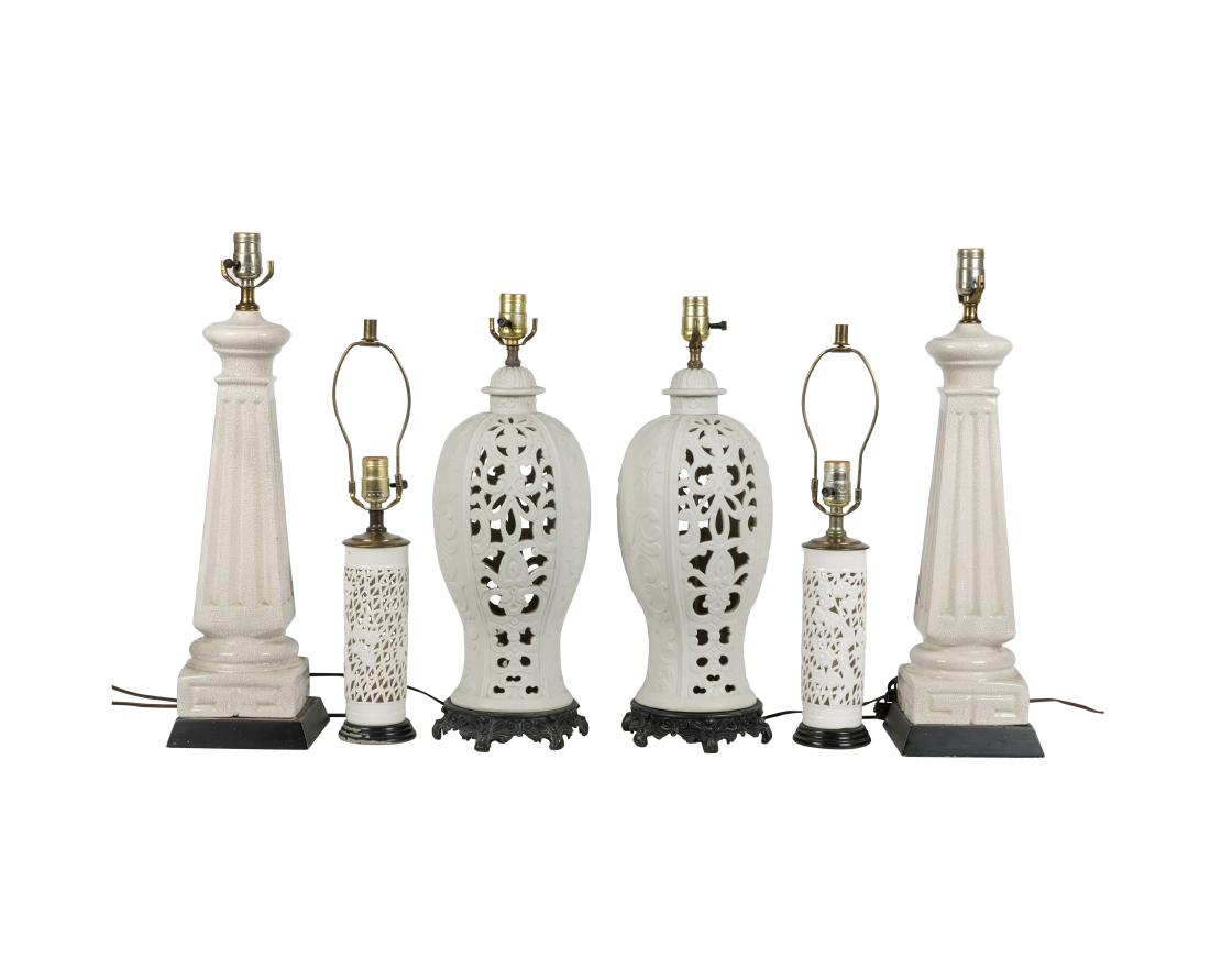 Staffordshire Style Lamps and Two Pairs of Lamps (1 of 1)