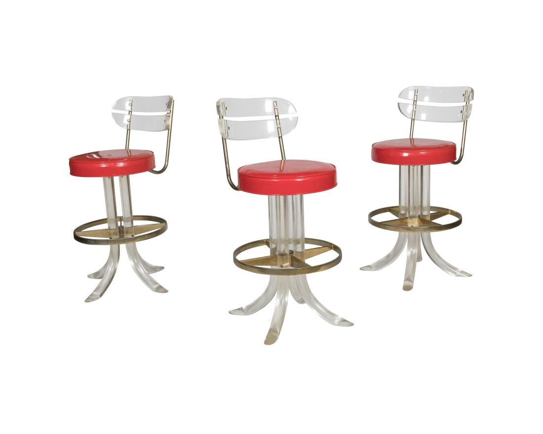 Charles Hollis Style Bar Stools - Set of Three (1 of 2)