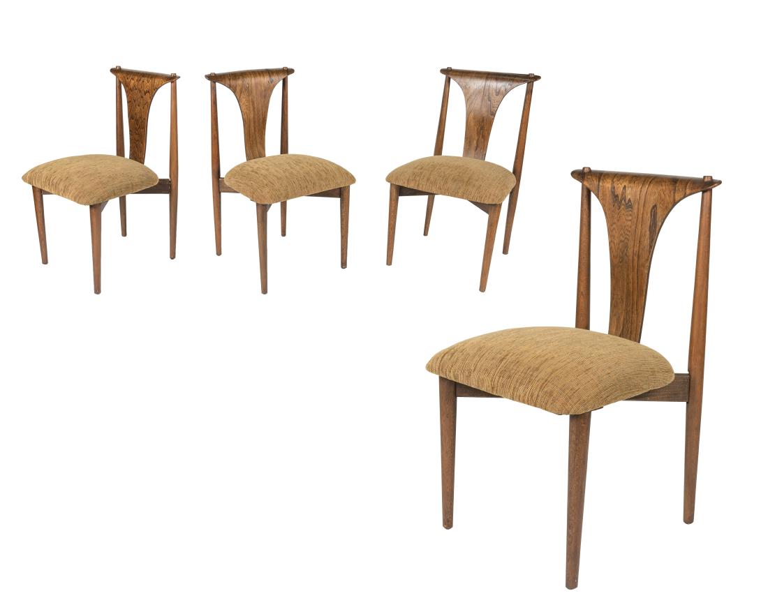Laminated Rosewood Kitchen Chairs - Set of Four (1 of 18)