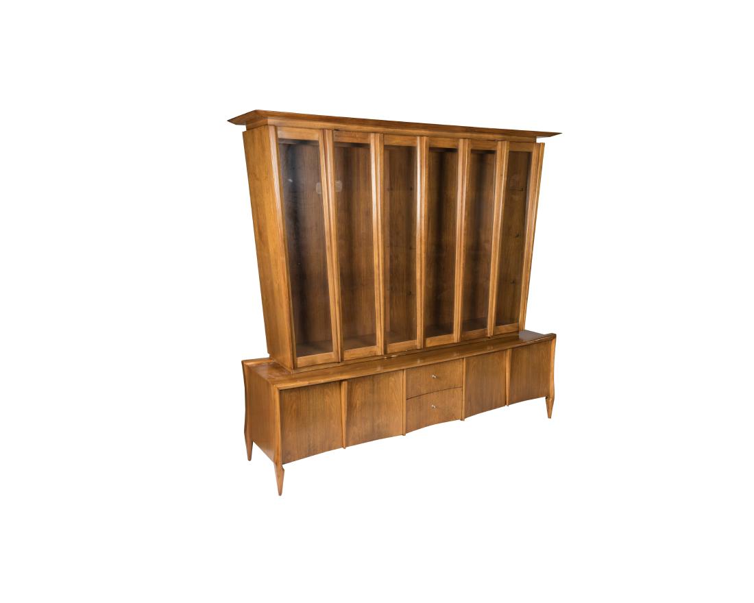 Paul McCobb Style Walnut Breakfront (1 of 10)