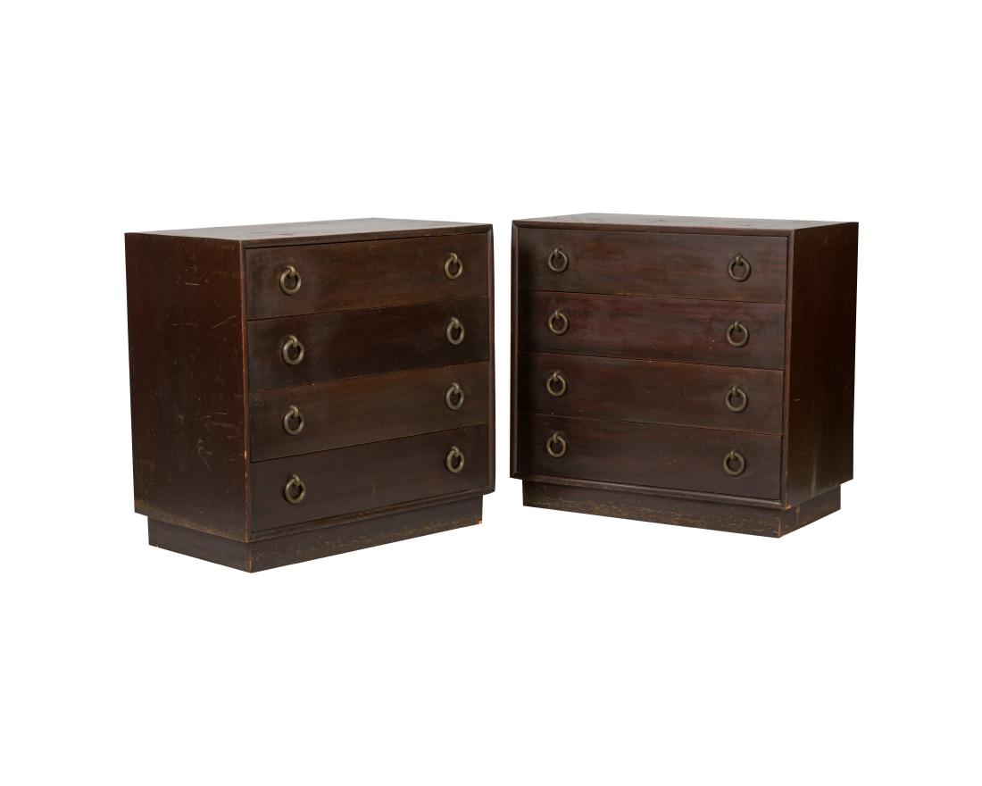 Mid Century Mahogany Bachelors Chests - Pair (1 of 5)