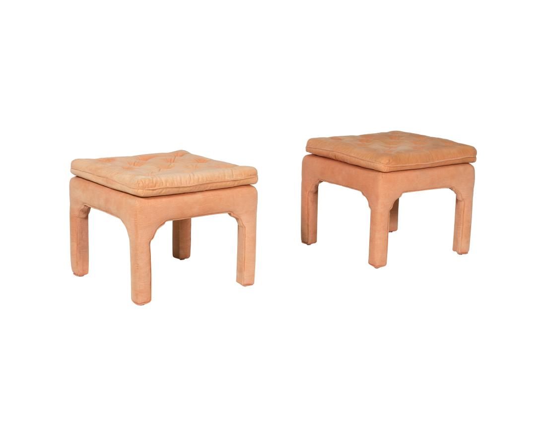 Pair Upholstered Ottomans (1 of 2)