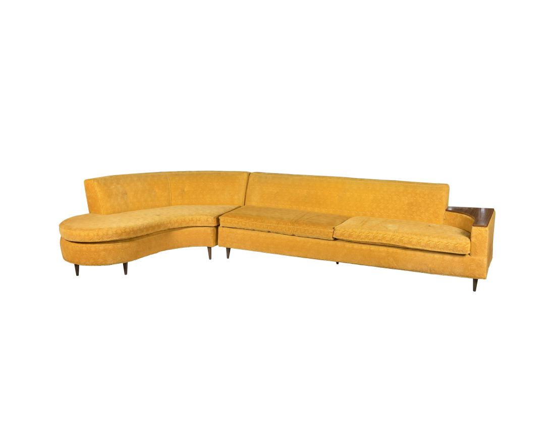 Two Part Cloud Style Serpentine Sofa (1 of 3)
