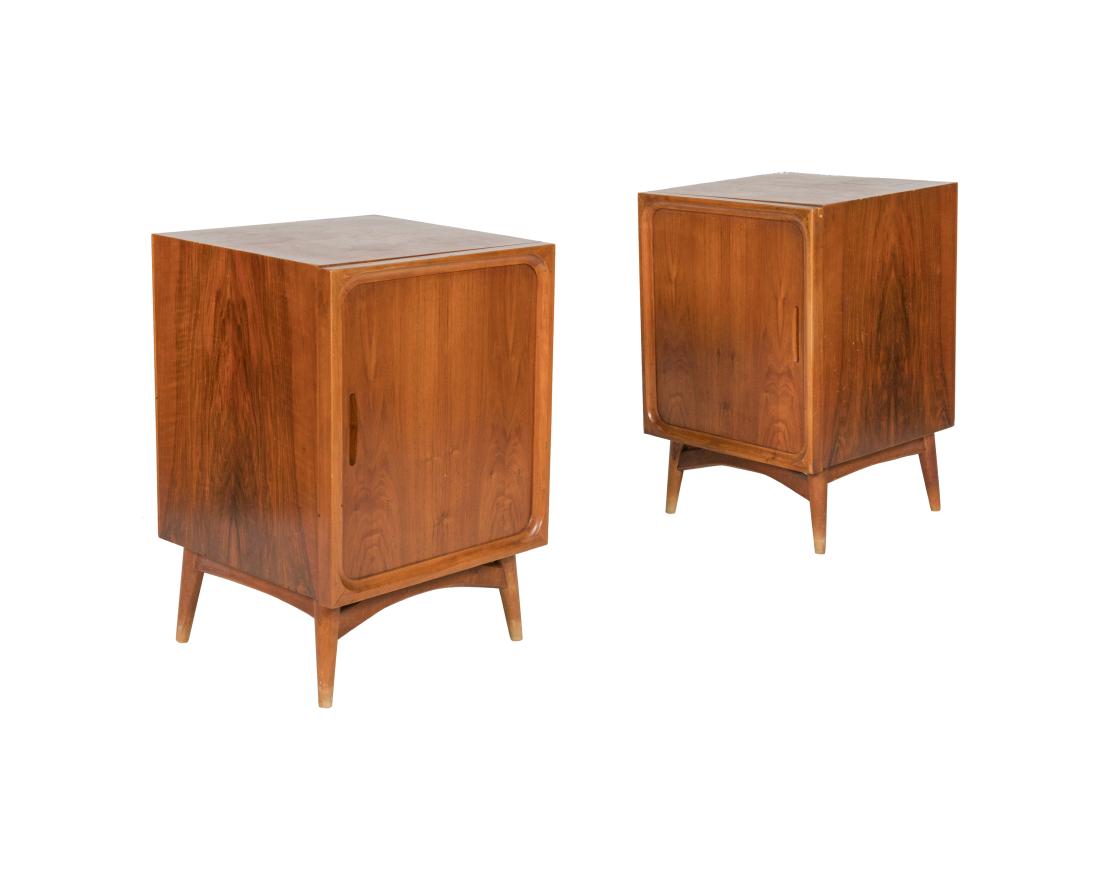 Scandinavian Walnut Nightstands - Pair (1 of 6)