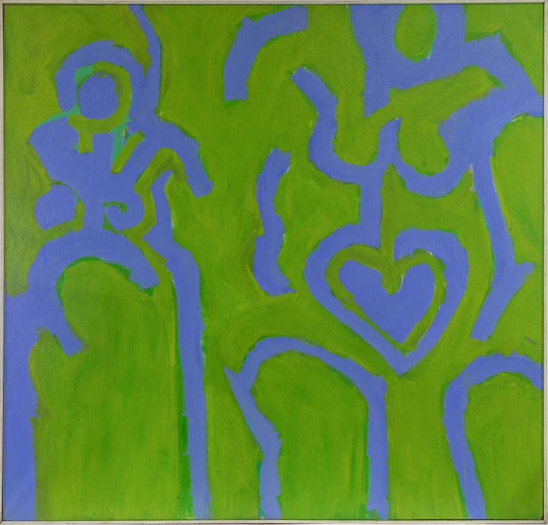 Peter Chapin  Abstract Oil - Signed Verso 1969 (1 of 2)