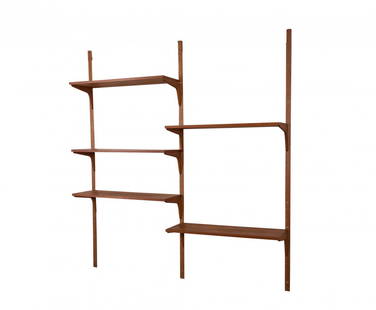 Rud Thygesen and Johnny Sorensen Wall Unit: Description - A Rud Thygesen and Johnny Sorensen Danish teak wall unit. Dimensions - 79" x 72" Shelves - 35"