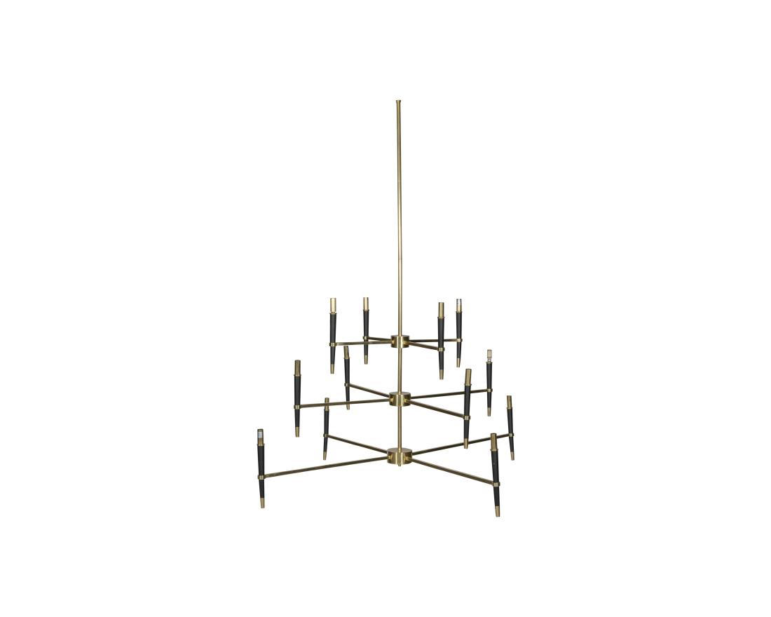 Ventana Three Teir Brass Chandelier (1 of 2)