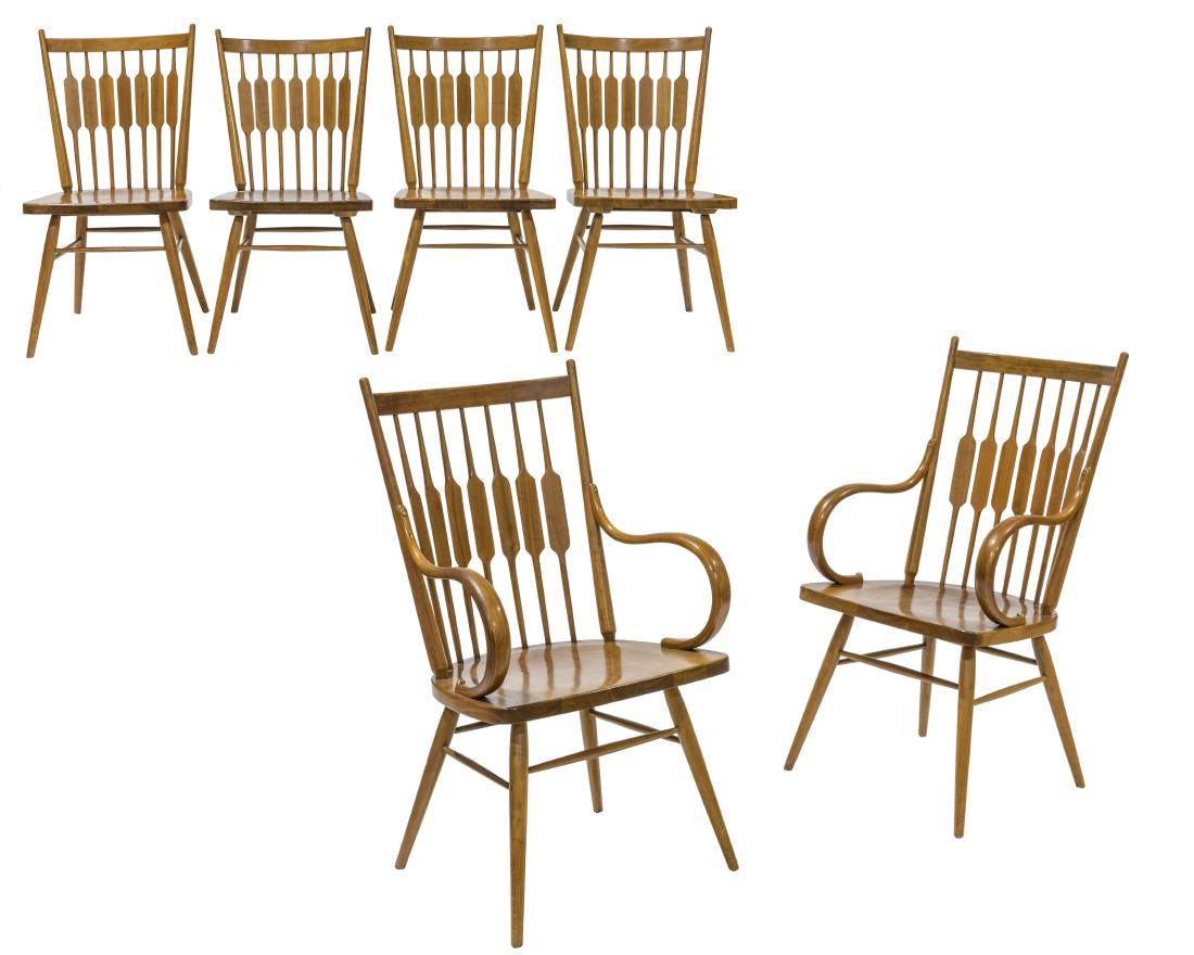 Kipp Stewart Drexel Dining Chairs - Set of Six (1 of 8)