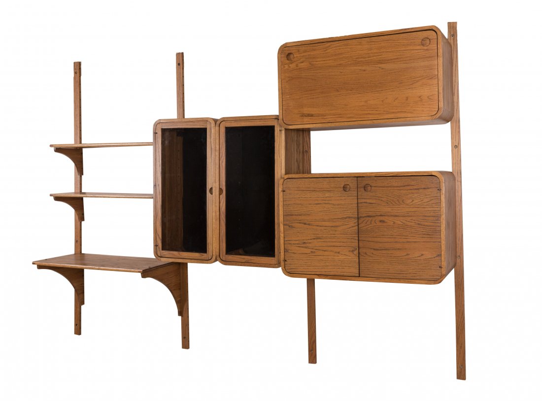 Mid Century Wall Unit: Description - A mid century wall unit. Dimensions - 72" x 98"