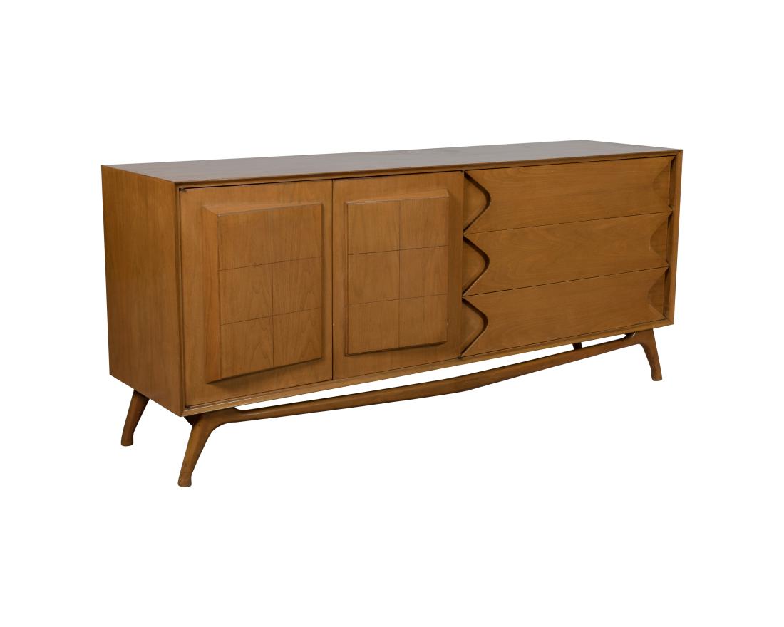 Carved Walnut Credenza (1 of 4)