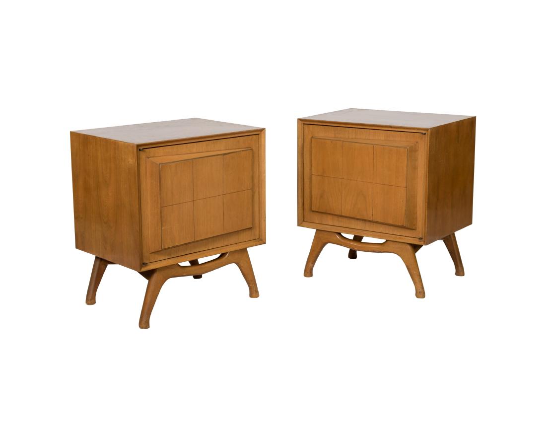 Pair Walnut Nightstands (1 of 3)